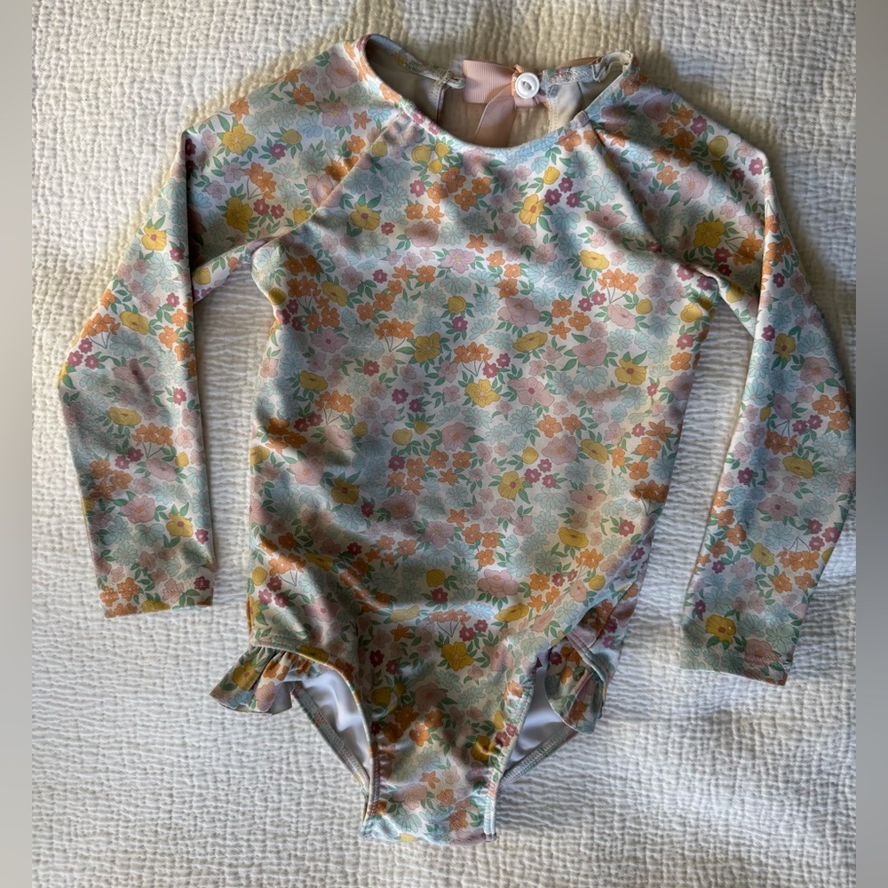 Minnow Swim Hawaiian Long Sleeve Rash Guard